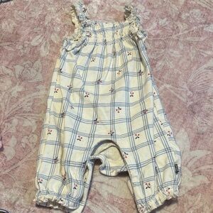 Charming Checkered Kids Romper with Ruffles